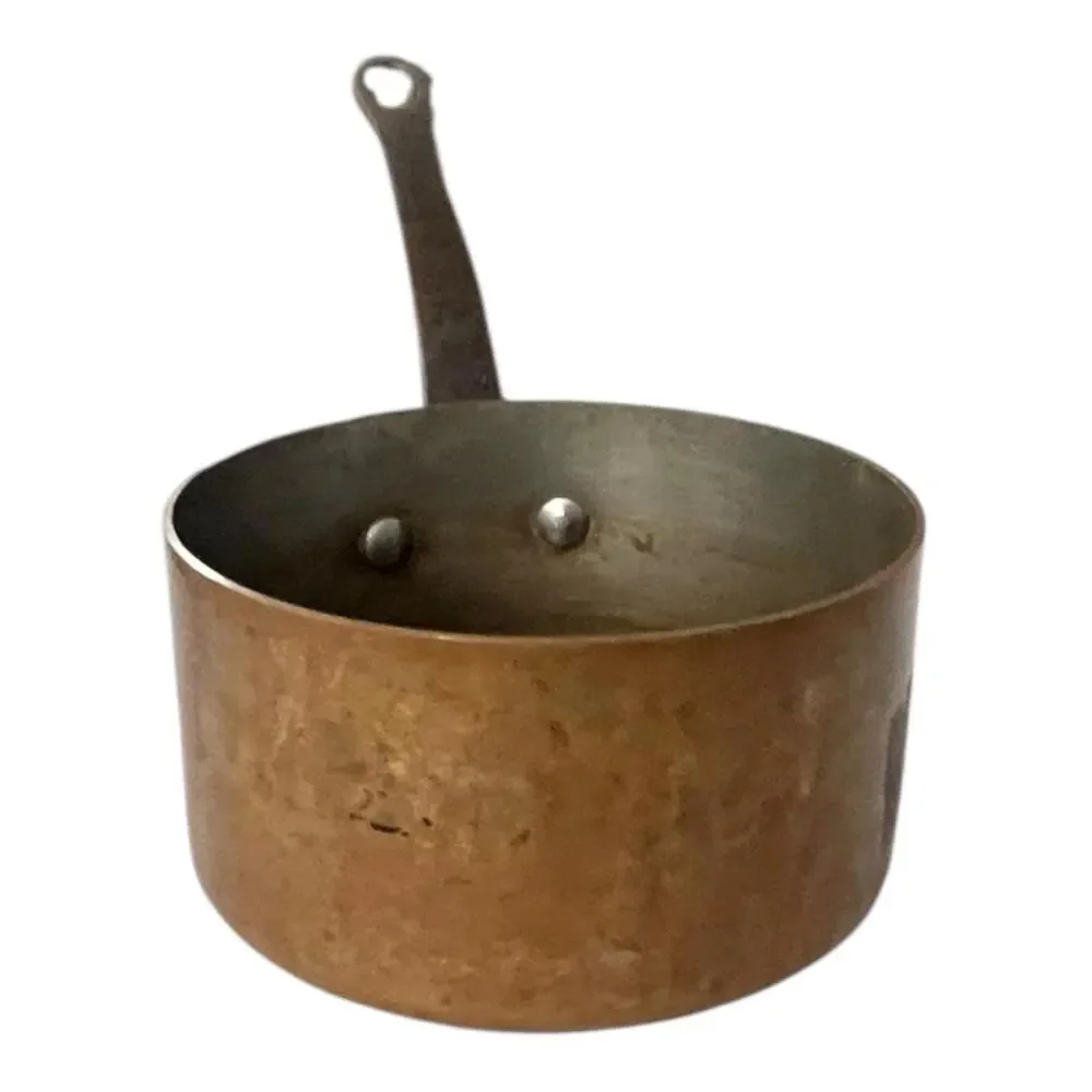 Vintage French Copper hammered Pan made in france 2.3kg 2908246 Stamped Engraved